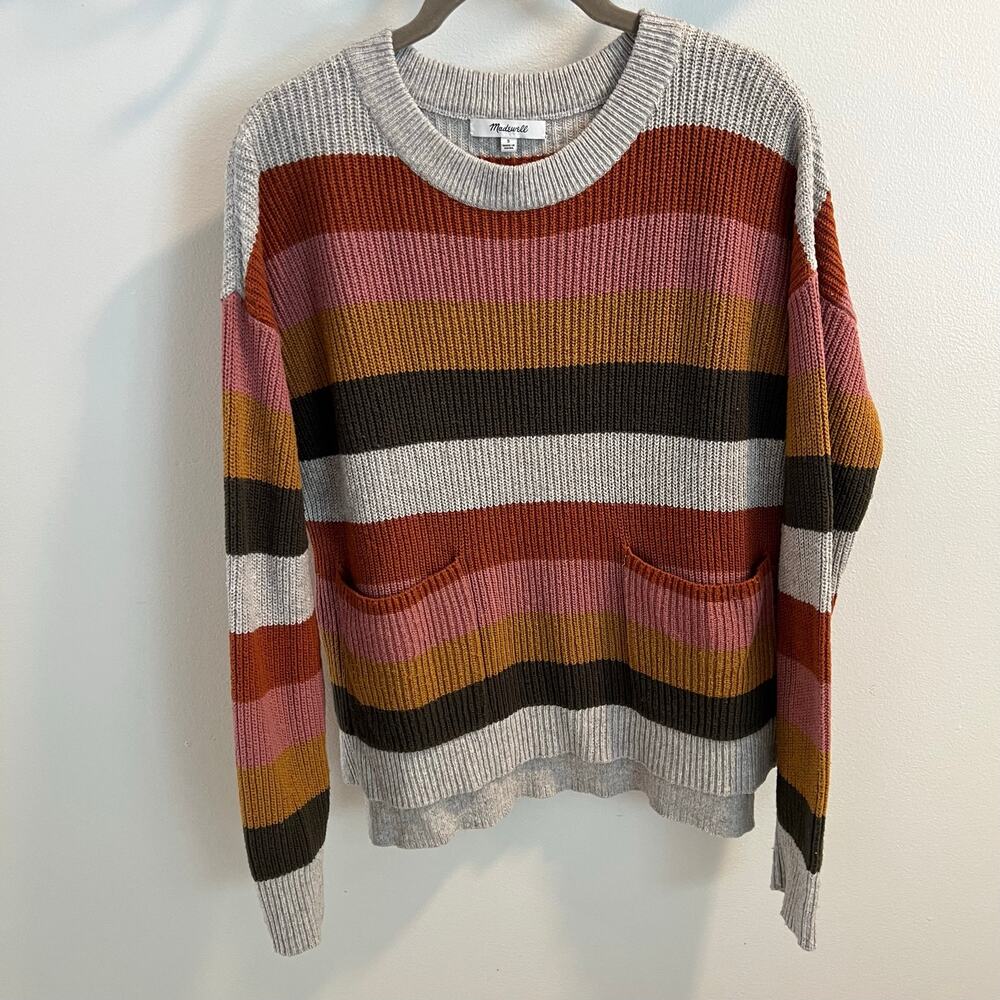 Madewell Multicolor Stripe Pullover Sweater Size S